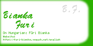 bianka furi business card