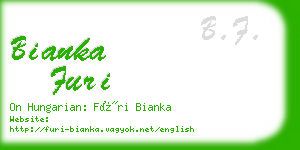 bianka furi business card